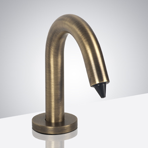 Brio Commercial GooseNeck Contemporary Style Antique Brass Sensor Soap Dispenser